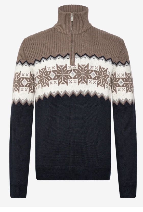 Hovedbilde Jacquard holiday knit 30-805063 - navy